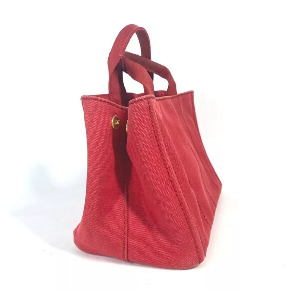 PRADA Logo Plate Canapa CANAPA MINI Hand Bag Tote Bag - Picture 4 of 15